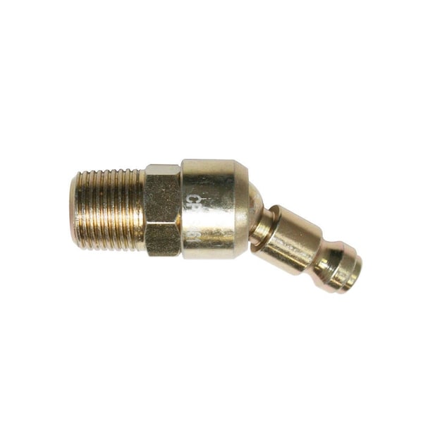 Interstate Pneumatics 1/4 Inch Automotive Steel Swivel Coupler Plug Reducer x 3/8 Inch Male NPT CPAS461 - main